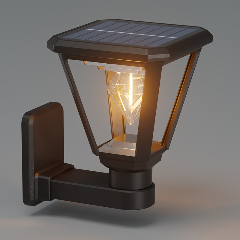 Kwadratowy kinkiet solarny PY-LED GR B02