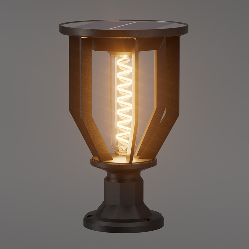 Okrągła słoneczna lampa ogrodowa PY-LED GR D04
